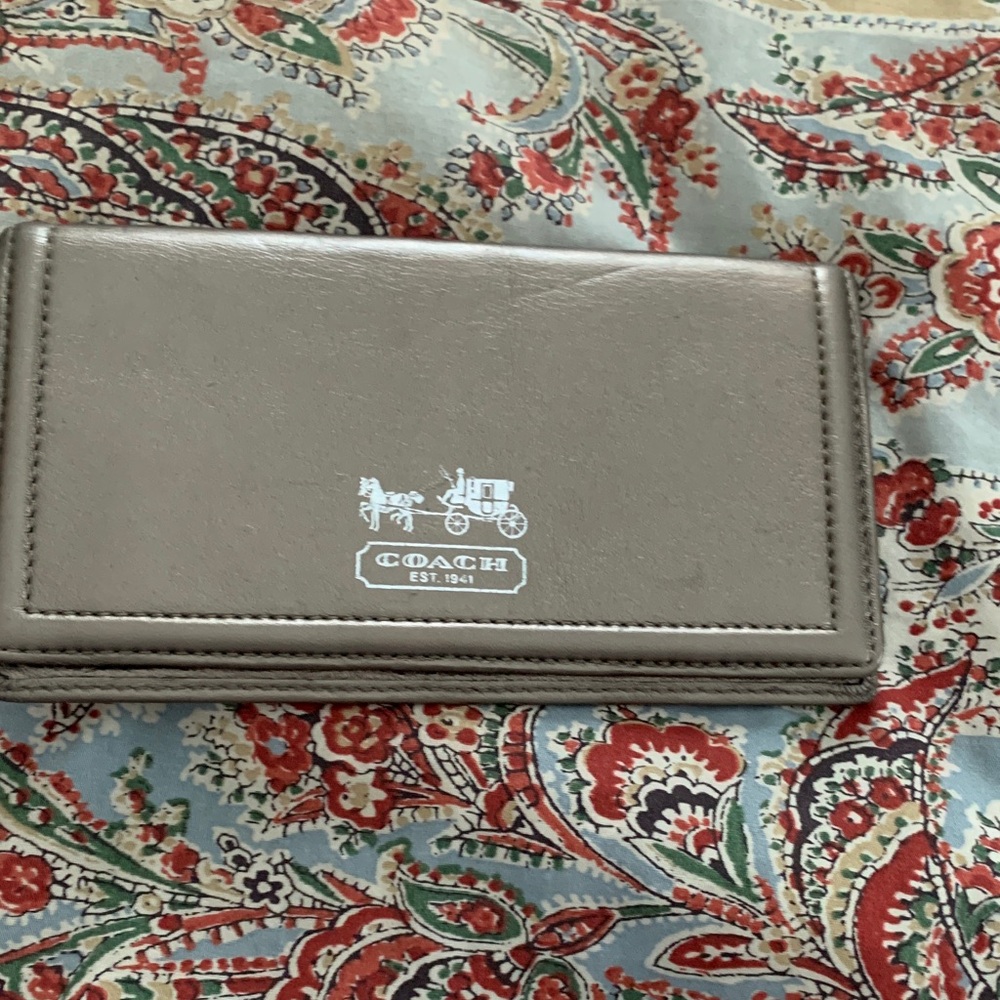 Coach Taupe Leather Wallet